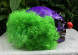 Killer Scary Clown Nightmare Halloween Purple Helmet Green Hair