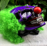 Killer Scary Clown Nightmare Halloween Purple Helmet Green Hair