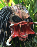 Predator Classic Alien Custom Motorcycle Airbrush Helmet Skull Dreadlocks Free Shipping