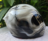 White Walker White Skull Airbrush Helmet