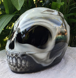 White Walker White Skull Airbrush Helmet