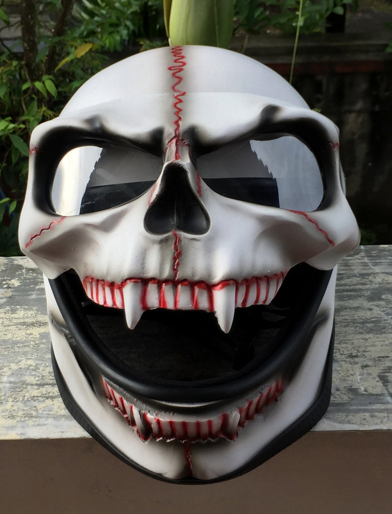 Vampire Skull Helmet Blood Mouth Airbrush Visor Full Face Helmet Ghost Vampire Skull Helmet Blood Mouth Airbrush Visor Full Face Helmet Ghost