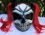 Girls Helmet Skull Helmet Sugar Skull Custom Airbrush Helmet Pigtails