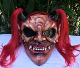 Witch Girls Custom Demon Satan Pigtails Ponytails Old Witch Demon Helmet