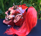 Witch Girls Custom Demon Satan Pigtails Ponytails Old Witch Demon Helmet