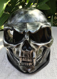 Silver Anthracite Full Face 3D Skull Helmet Halloween