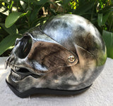 Silver Anthracite Full Face 3D Skull Helmet Halloween