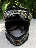 Silver Anthracite Full Face 3D Skull Helmet Halloween