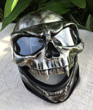 Silver Anthracite Full Face 3D Skull Helmet Halloween