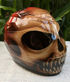 Zombie Skull Burning Skull Airbrush Helmet