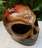 Zombie Skull Burning Skull Airbrush Helmet