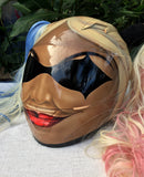 Harley Quinn Dark Teint Helmet The Joker Girls Helmet Blonde Ponytails