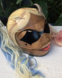 Harley Quinn Dark Teint Helmet The Joker Girls Helmet Blonde Ponytails