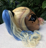 Harley Quinn Dark Teint Helmet The Joker Girls Helmet Blonde Ponytails