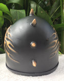 Mohawk Demon Skeleton Punk Skull Spikes Helmet Antique Brown Black