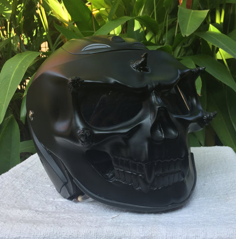 Dark Knight Black Motorcycle Helmet – Custom Airbrush Helmet