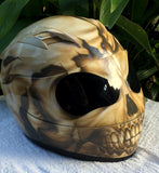 Cracked Skull Broken Skull Motorcycle Helmet