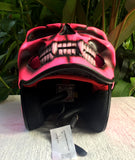 Girls Motorcycle DOT Helmet Crazy Pink Skull Lady