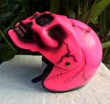 Girls Motorcycle DOT Helmet Crazy Pink Skull Lady