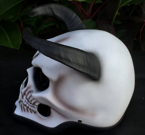 Hell Fire Devil Helmet 666 Damon Goat from the Hell Halloween Mask – Custom Airbrush Helmet
