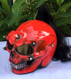 Mortal Kombat Motorcycle Helmet Ponytail Goro Style