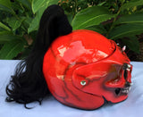 Mortal Kombat Motorcycle Helmet Ponytail Goro Style