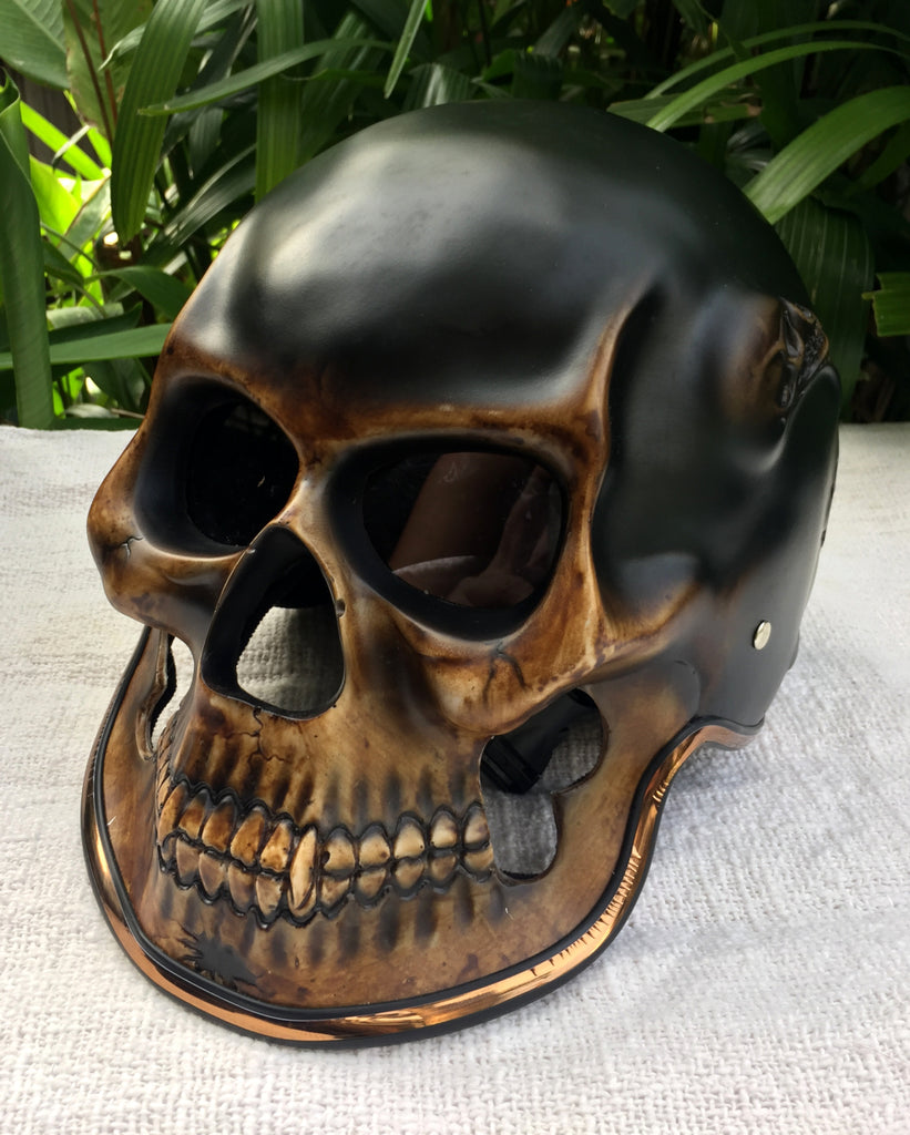 3d bike helmet design Ghost Rider Bronx 3D Death Skull Design Motorbike Helmet Reaper – Custom Airbrush Helmet