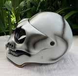 White Knight Motorcycle Helmet Skull Bones Death White Ghost Rider