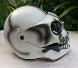 White Knight Motorcycle Helmet Skull Bones Death White Ghost Rider