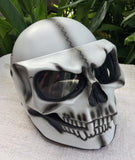 White Knight Motorcycle Helmet Skull Bones Death White Ghost Rider