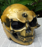 Golden Skull Custom Helmet Ghost Rider Monster Gold Grim Reaper Skeleton