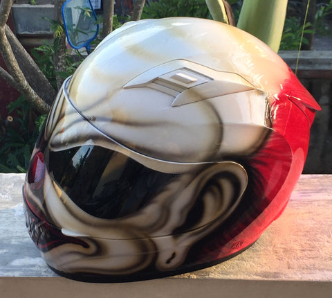 Creepy Custom Motorcycle Helmet 