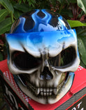 Blue Fire Skull Helmet Firestorm Blue Flames Monster Helmet